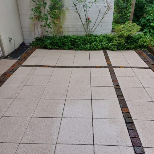Terrasse nach Reinigung
